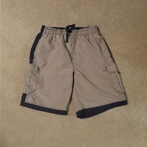 U.S. Apparel Men's Tan Cargo Shorts Swim Trunks